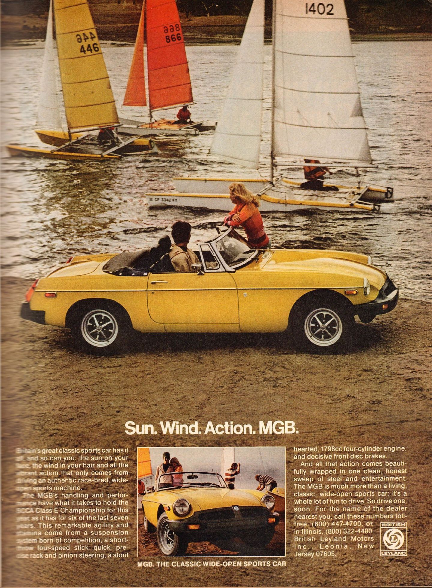 1970s MG MGB Ad 