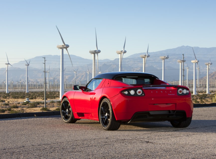 Tesla Roadster Windmills