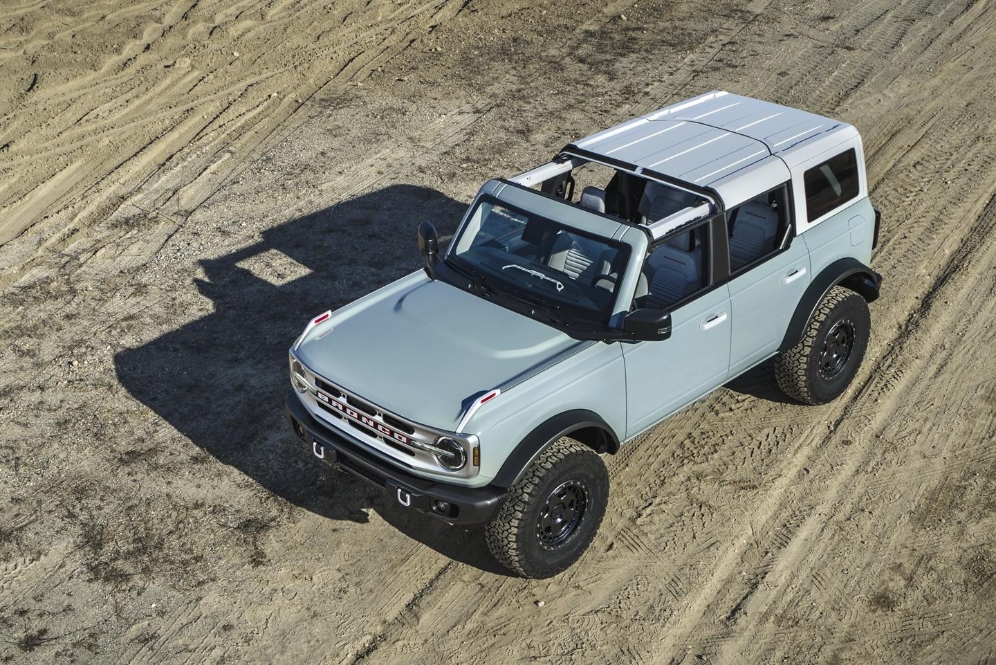 new Bronco, sixth-generation Ford Bronco, sixth-generation Bronco, new Bronco, Cactus Gray, Cactus Grey, 2021 Ford Bronco, 2021 Bronco