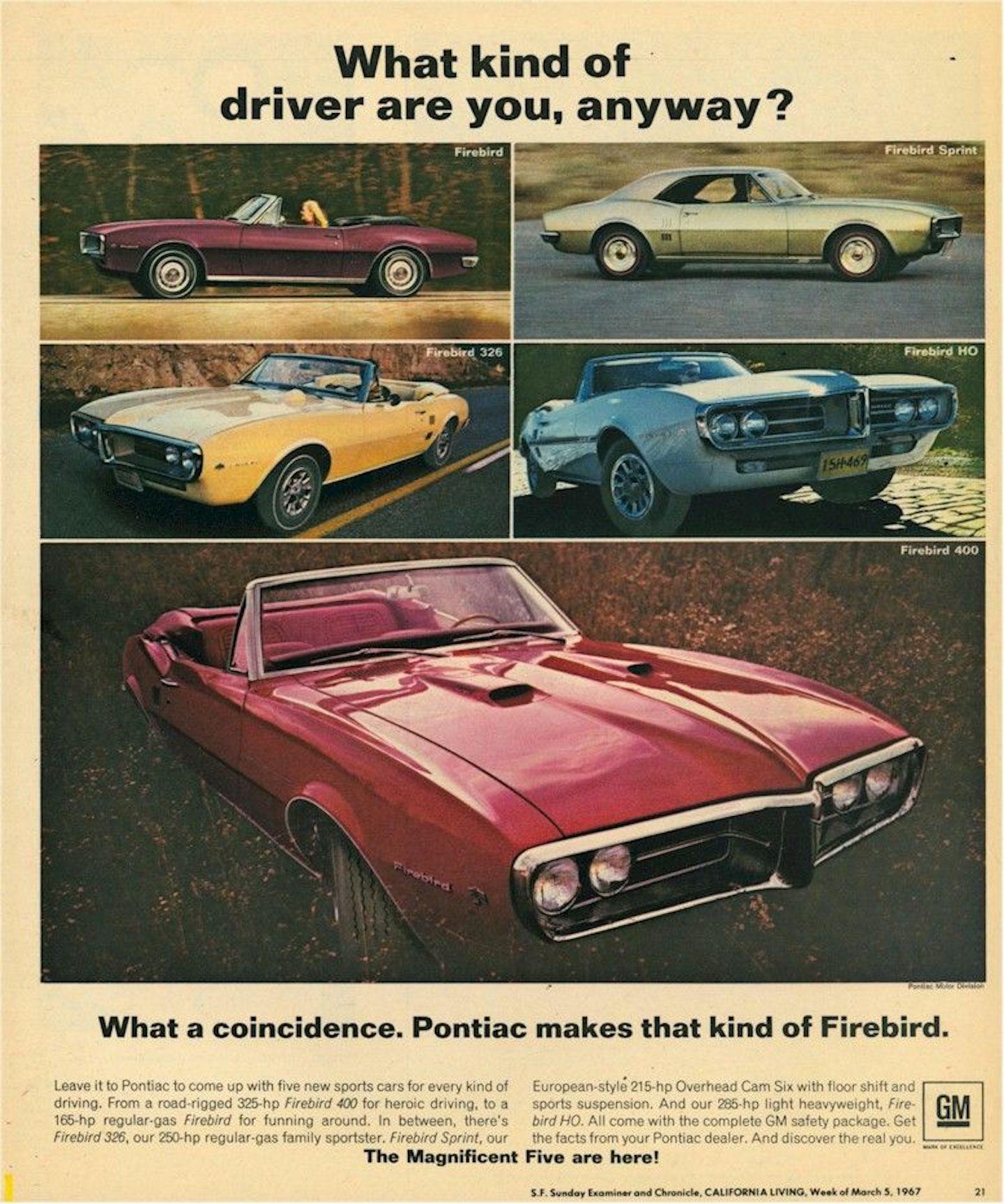 First-Generation Pontiac Firebird, Pontiac, Firebird, Pontiac Firebird